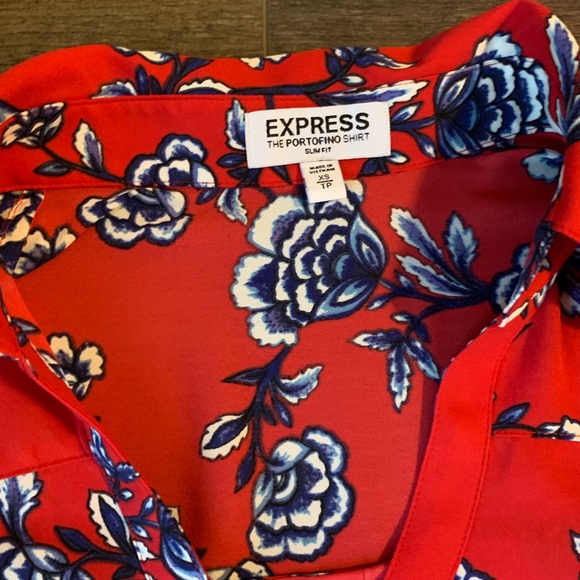 ❤️SOLD Express floral portofino shirt - Picture 7 of 8